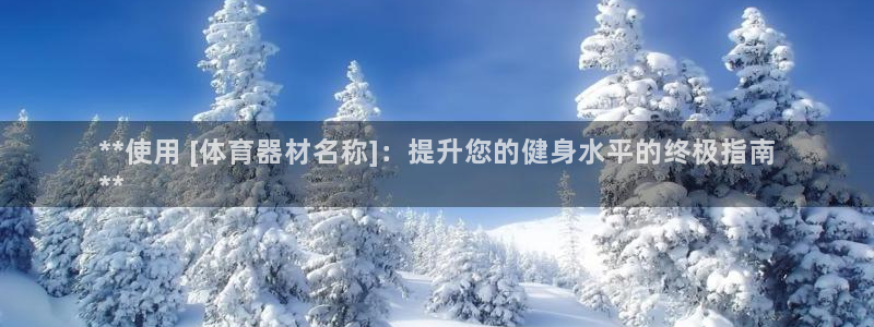 尊龙凯时请求参数不符合：**使用 [体育器材名称]：