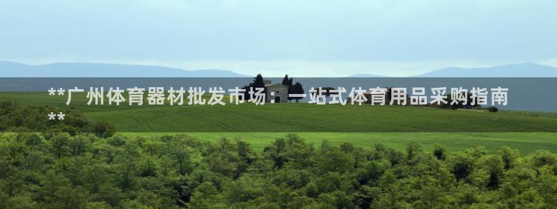 尊龙凯时提现不了：**广州体育器材批发市场：一站式体